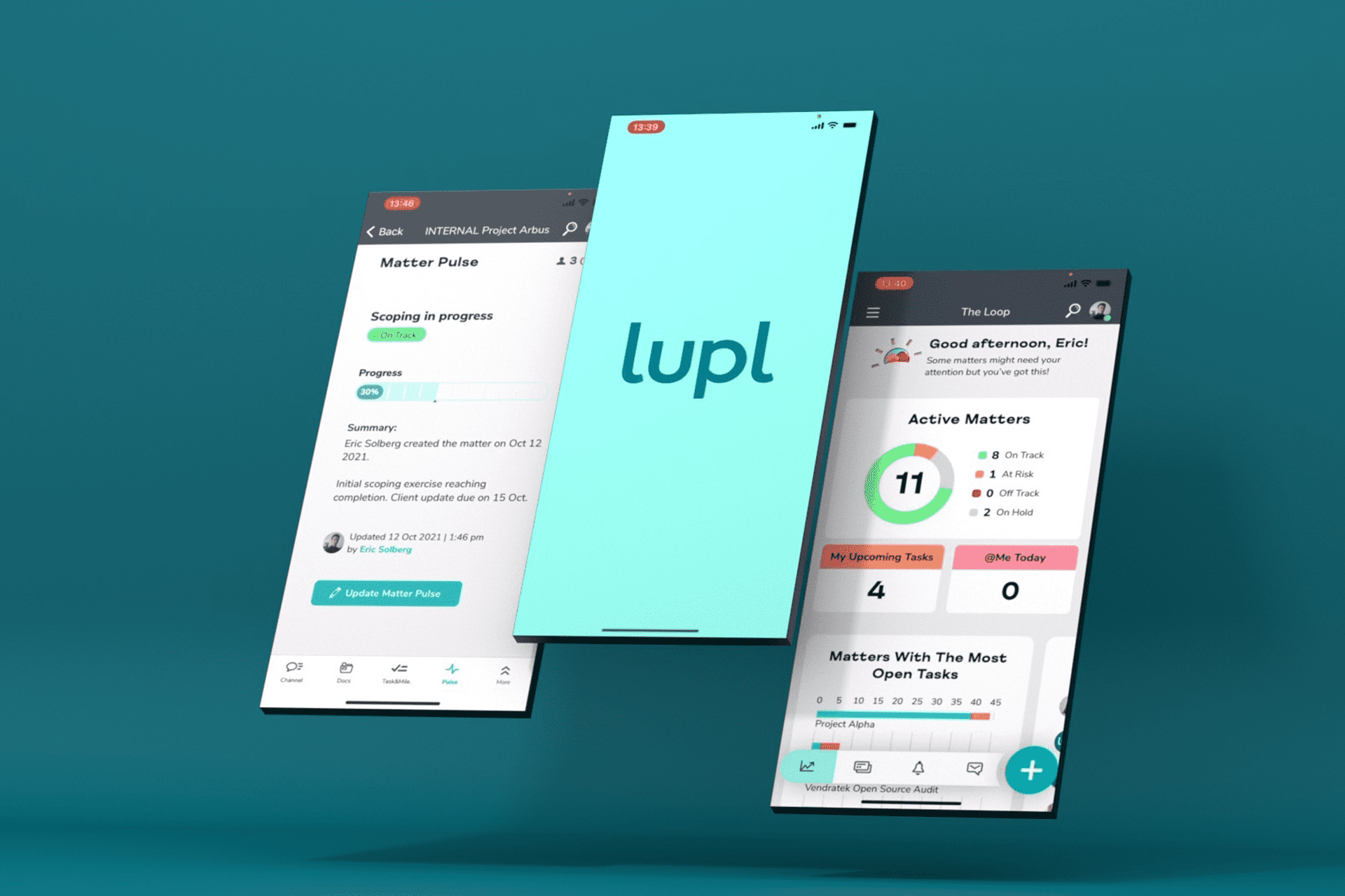 Lupl mockup features on mobile