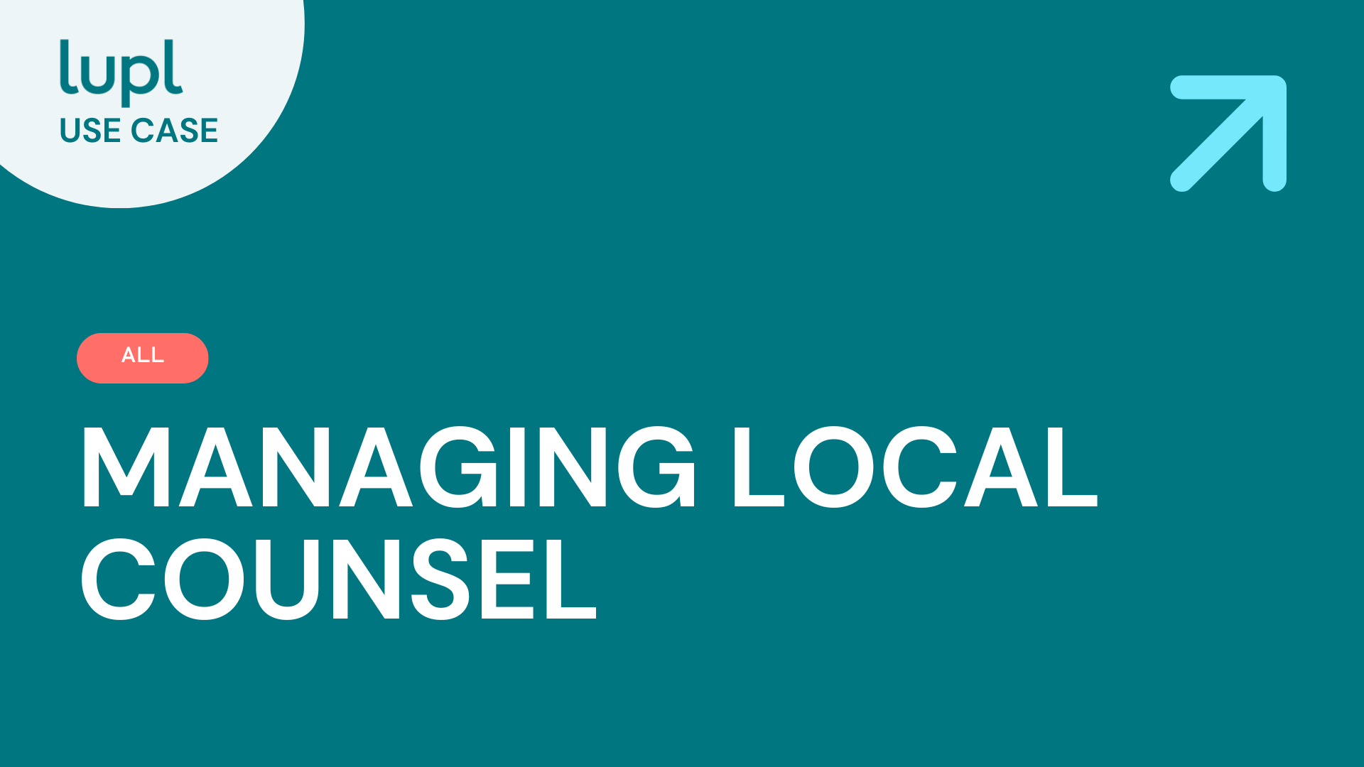 USE CASE - Managing local counsel